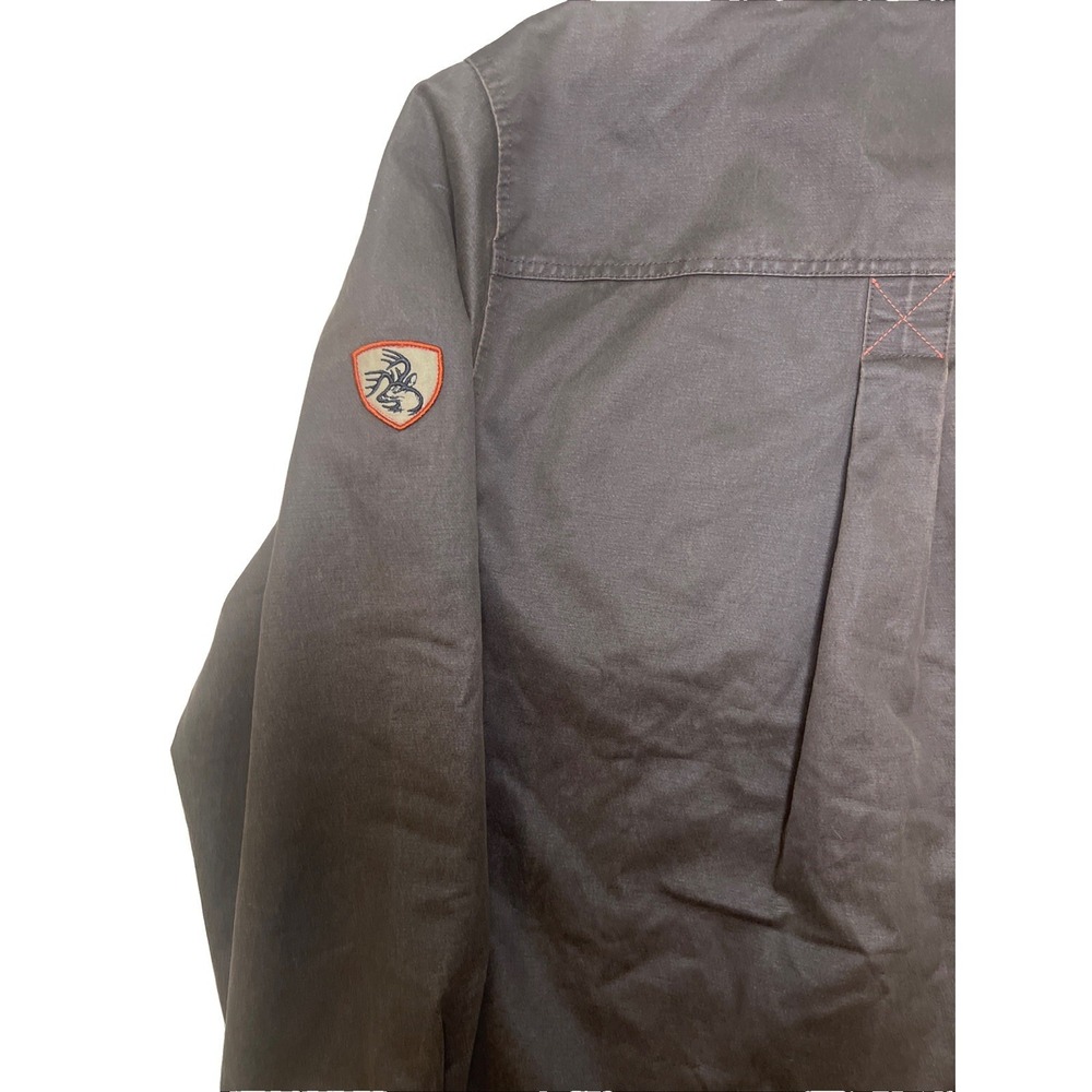 Legendary Whitetails Journeyman Shirt Jacket Mens Medium Gray Flannel Lined - Picture 13 of 13